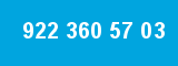 922 360 57 03 922 360 57 03